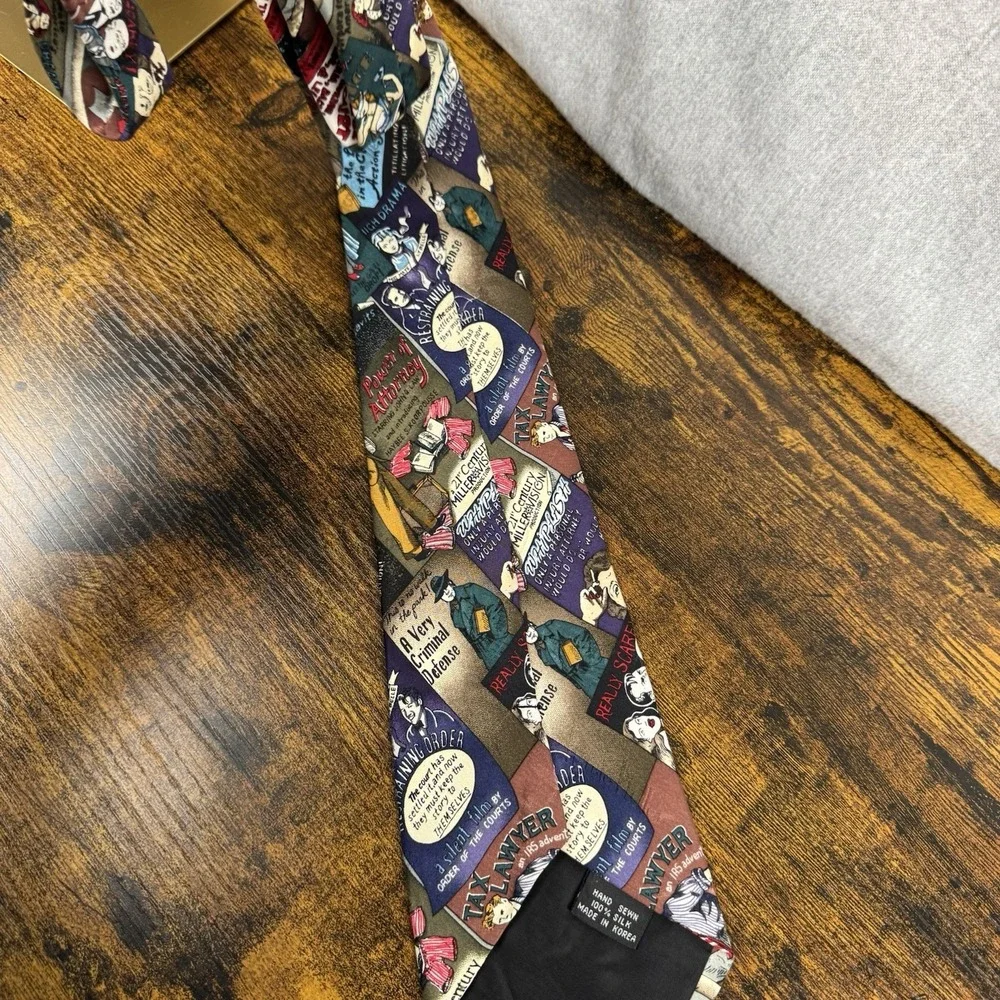 Nichole Miller 1995 Divorced Made‎ in Korea Hand Sewn Silk Men's Tie